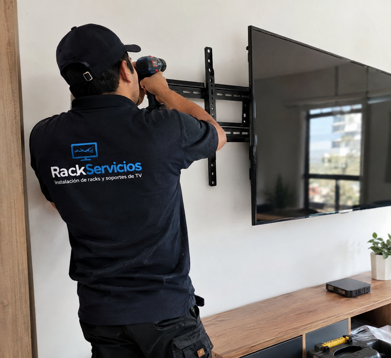 Instalación profesional de rack para TV en Lima